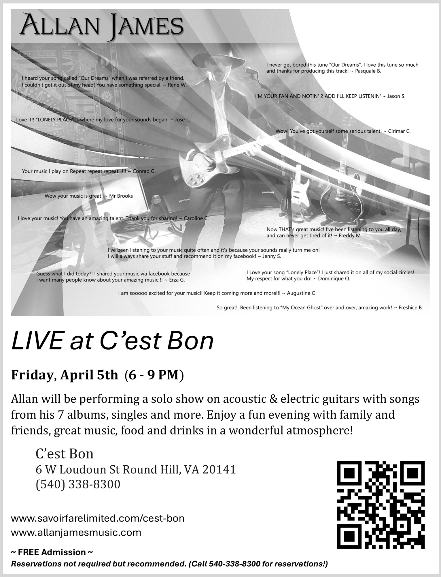 Allan James - Live at C'est Bon April 5th